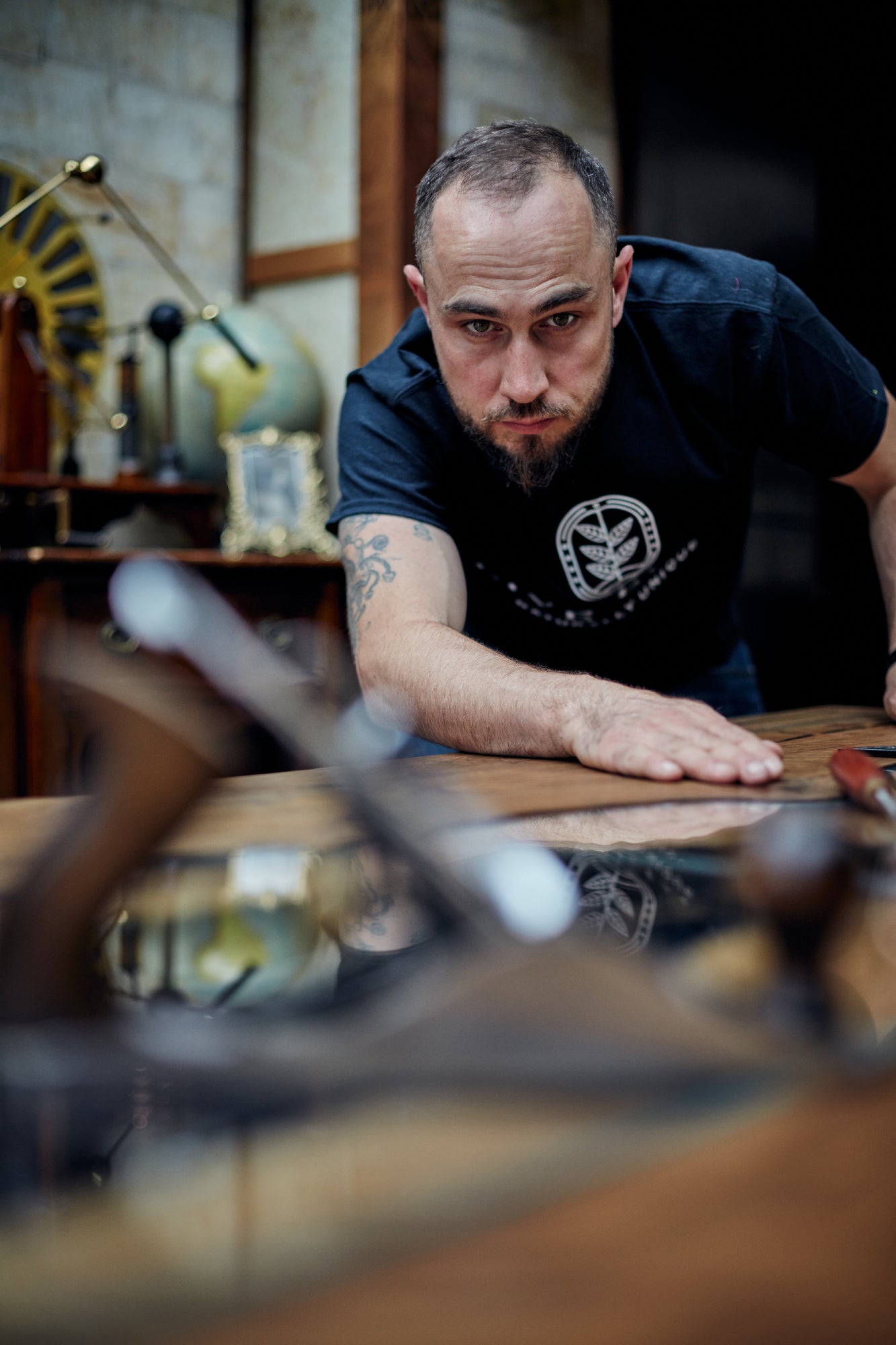 Experience the artistry of Live Edge Creations with our Live Edge River Table, meticulously crafted from the finest high-quality Black Walnut wood. Meet our master craftsman, Egor Ivoilov who would be happy to create something in a similar for your home or office.