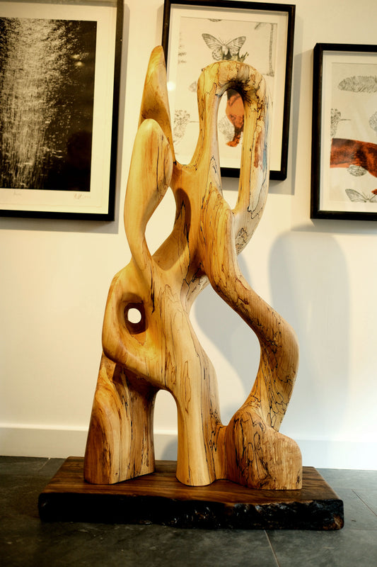 Live Edge Wood Sculpture abstract art wood carving